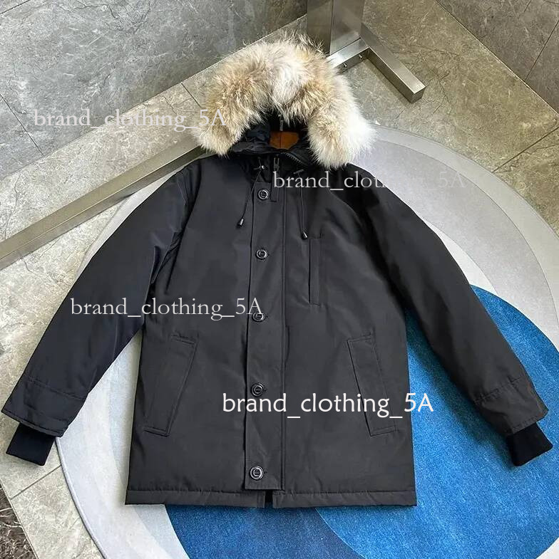 Designer Thick Warm Mens Canada Style Down Parka Fur Collar Hooded Waterproof Wind Resistant Puffer Outerwear Great canada Snowboarding Outdoor Adve