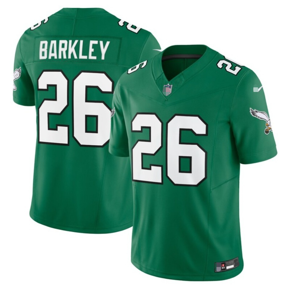 Saquon Barkley 26 Jalen fait mal 1 A.J. Marron 11 DeVonta Smith 6 Citron 9 Vapeur haute densité F.U.S.E. Kelly Green Maillot de jeu en sergé enti