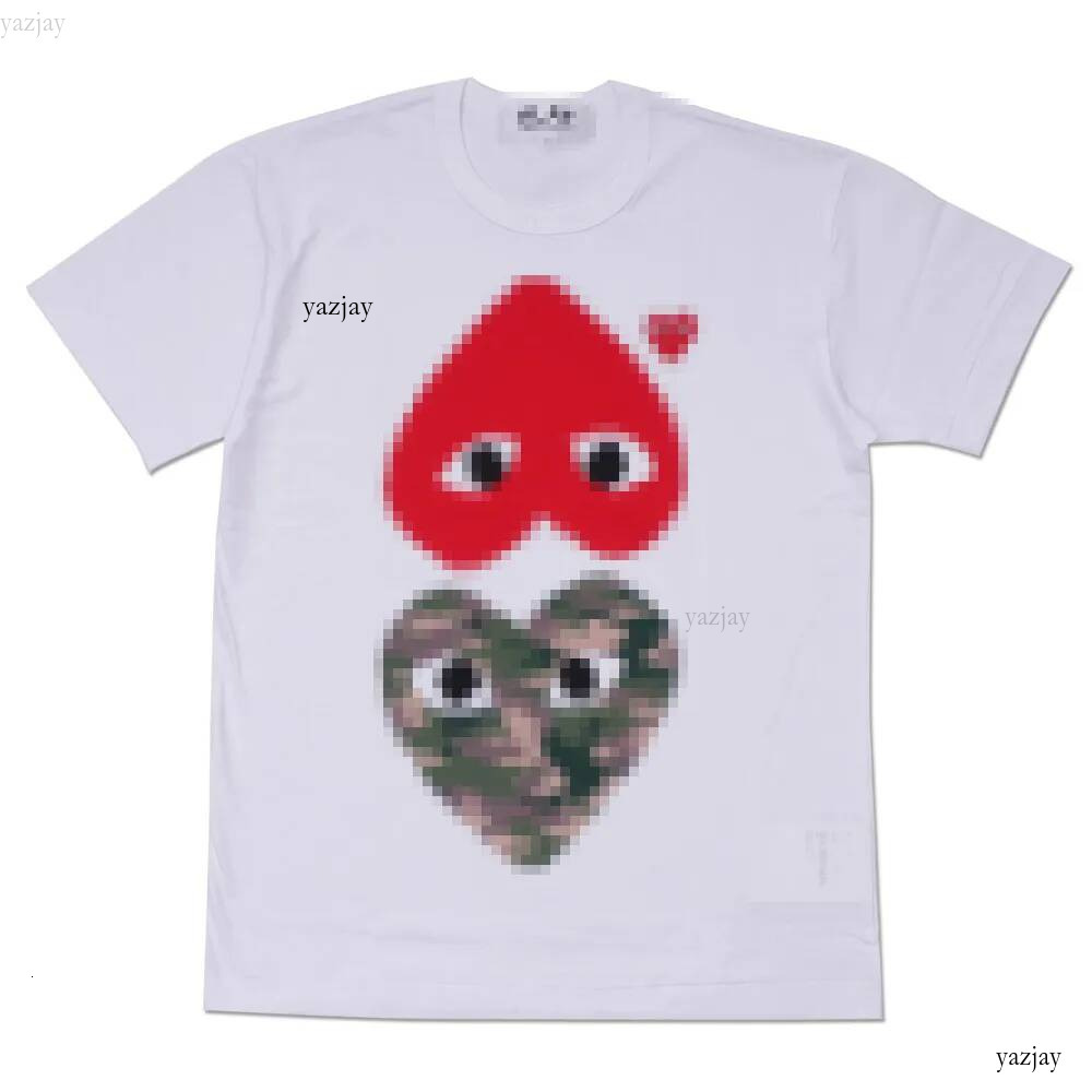 Designer Plays Commeness Desvgarconness T Shirts Big Hearts Tee White Women Short Sleeve Commes Dely Garson Shirt Luxury Sweatshirt Red Heart Loose