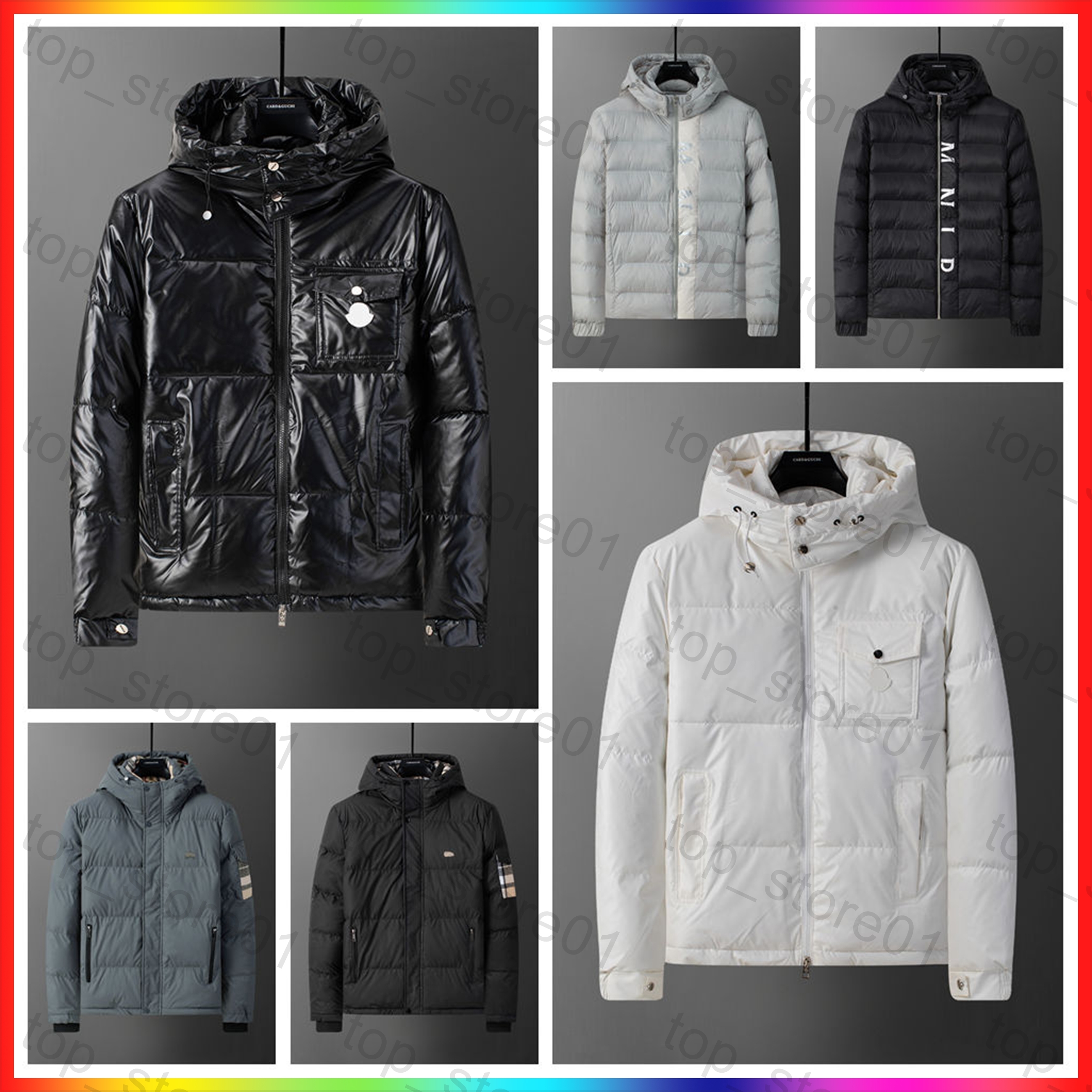 Men Jacket Designer Winter Mens Puffer vest Outdoor Warm Windproof Down Coats Shiny Matte Material Couple New Fashion Parkas Q26097
