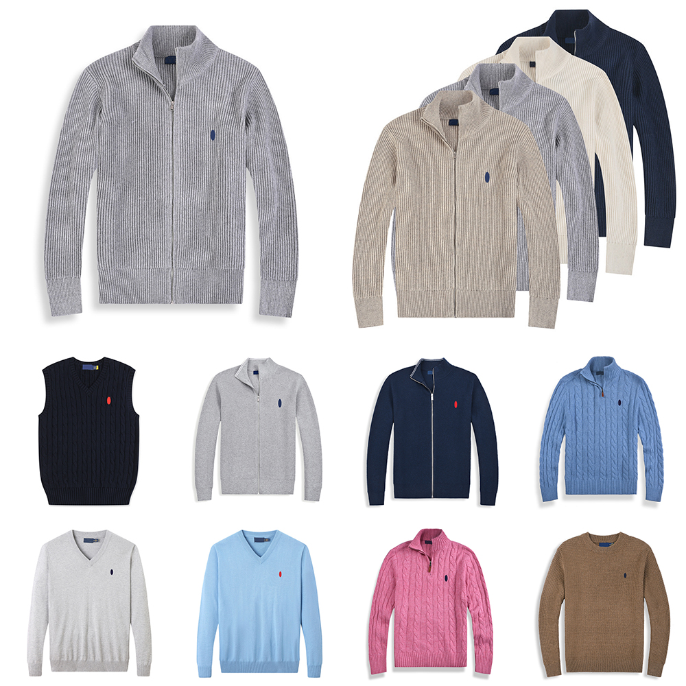 Quarter Zip Sweater pullover pull Zipper cardigan mens autumn winter clothes classic polo shirts jumper homme vest Daily home clothing old money sty