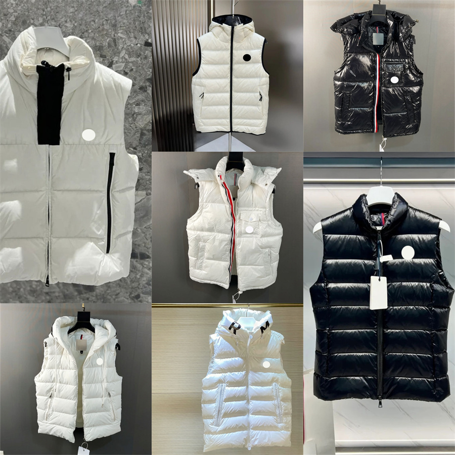 Designer Man Vests Down Vest Women Classic Coat Hooded/O-Neck Thick Down Clothes Classic Winter Outerwear Casual Zipper Casual Vests Keep Warm Sl