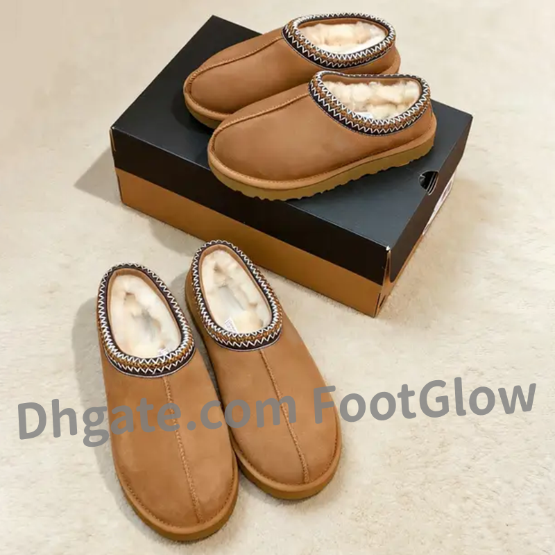 Designer Tasman Tazz Slippers Boots Ultra Mini Bow Boot Goldenstar Evelina Clogs Platform Winter Top Quality Women Sneakers Fur Slides Suede Winter