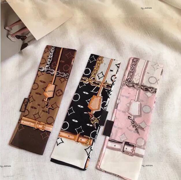 Woman Designer Silk Real women head scarf Hairband Double silk Simple and versatile New style headband in various colors