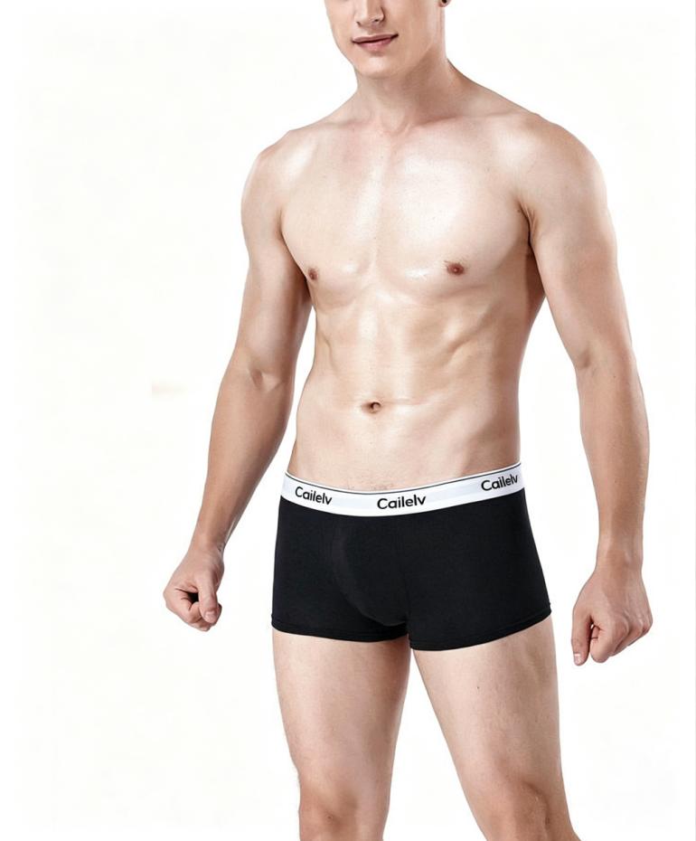 Underwear Boxers For Men Briefs Cotton Underpants Elastic Modal Sexy Prints Trendy Youth Breathable Shorts 3pcs/lot
