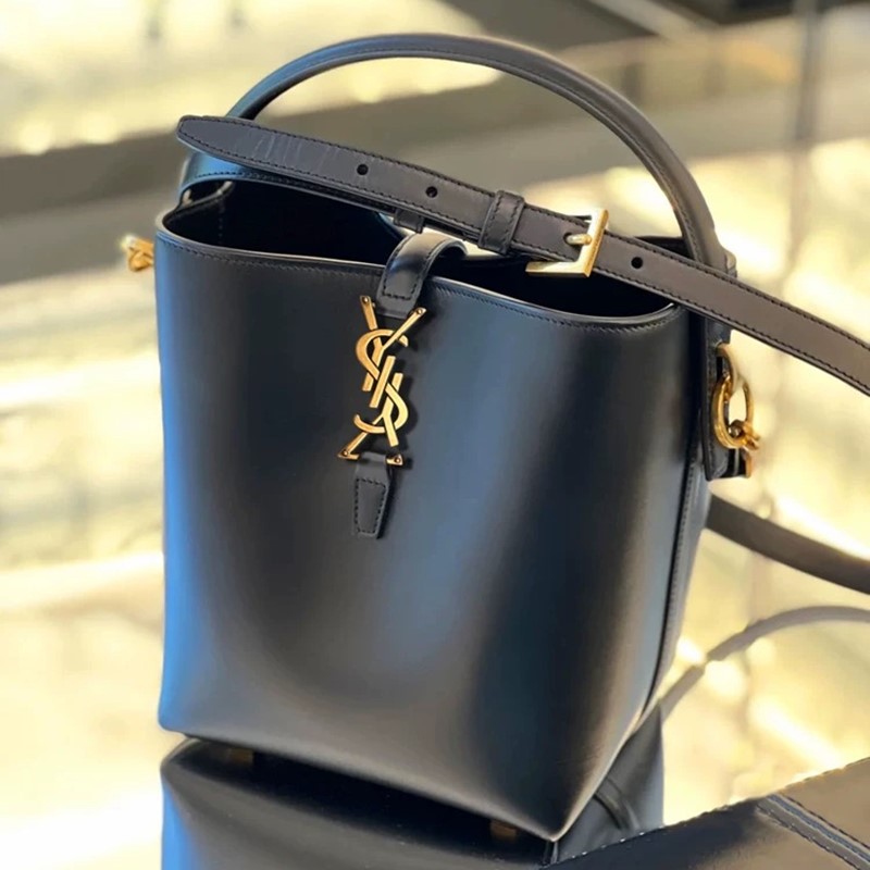 Classic 1:1 LE 37 bucket bag shiny calfskin Womens shoulder crossbody bag designer handbag mirror quality luxury LE 5 A 7 hobo bag BEA jamie 4.3 poc