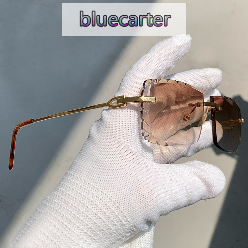 Trendy Metal Frame Sunglasses Small Diamond Cut Rimless Vintage Sun Glasses Retro Designer Outdoor Daily Wear Men And Women Own Your Fashion Shades