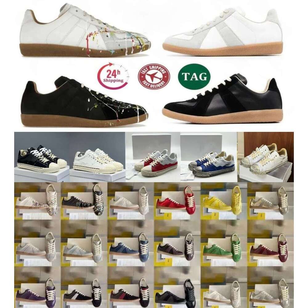 German Army Trainer MM6 Future Shoes Classic Gats Designer Low Casual Margielalies Evolution Canvas Sneakers Men Women White Grey Gum Painter Black