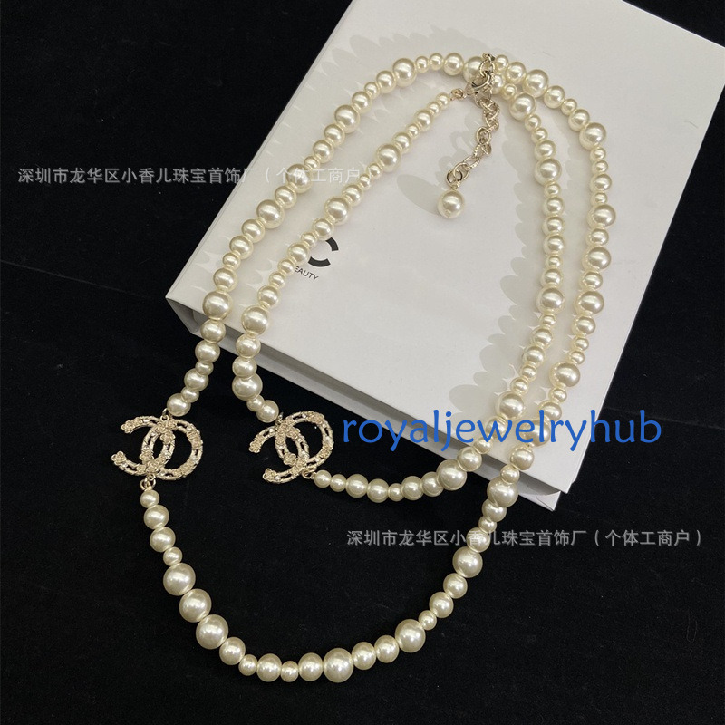 Designer Jewelry Channel necklaces Camellia Hollow Long Chain Necklace for Women Sweater Chain Light Luxury