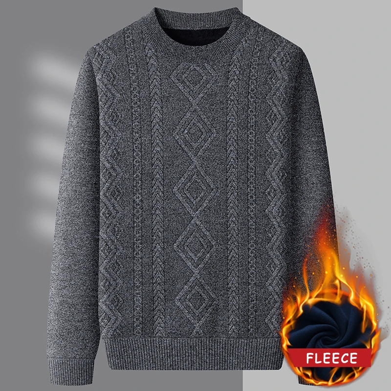 Sweater Men Mock Neck Casual Knitted Pullover Solid Color Warm Regular Fit Pullovers Mens Sweatwear 260911