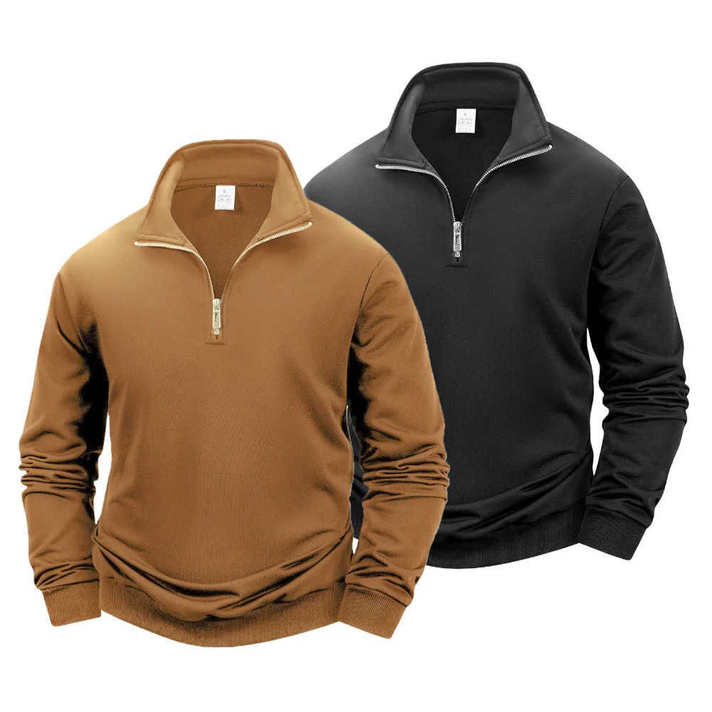 Autumn Men's Zipper Pullover Long Sleeve Sweater Men Warm Slim Casual Turtleneck Mock Neck Sweatshirts Tops 260911