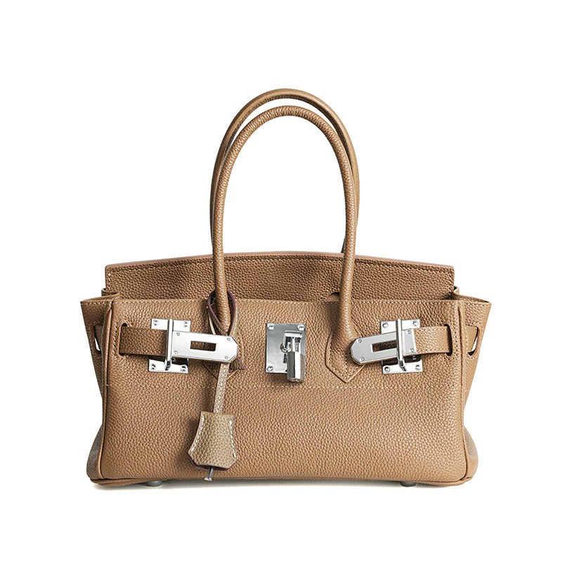 High Quality New Long Style Genuine Leather With Silver Buckle For Women Top Grain Cowhide Fashionable Handbag korean luxury totes
