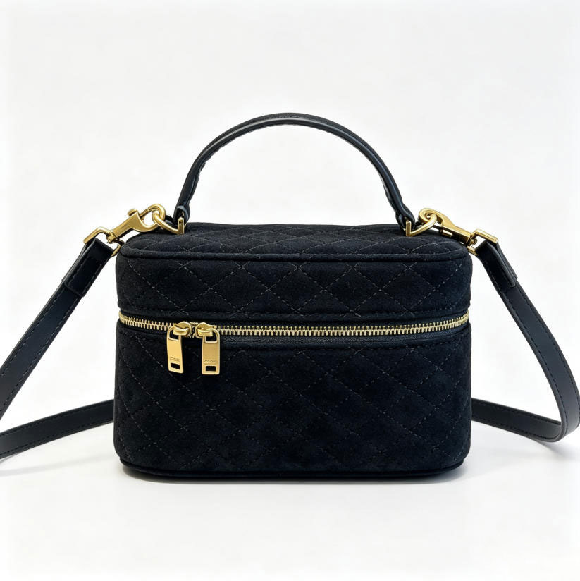 Hobo Tote Bag Suede High Quality Ladies Winter Furry Trim Cutout Pattern Shoulder Bag Luxury Large Capacity With Matching Mini Pouch Wide Strap Casu