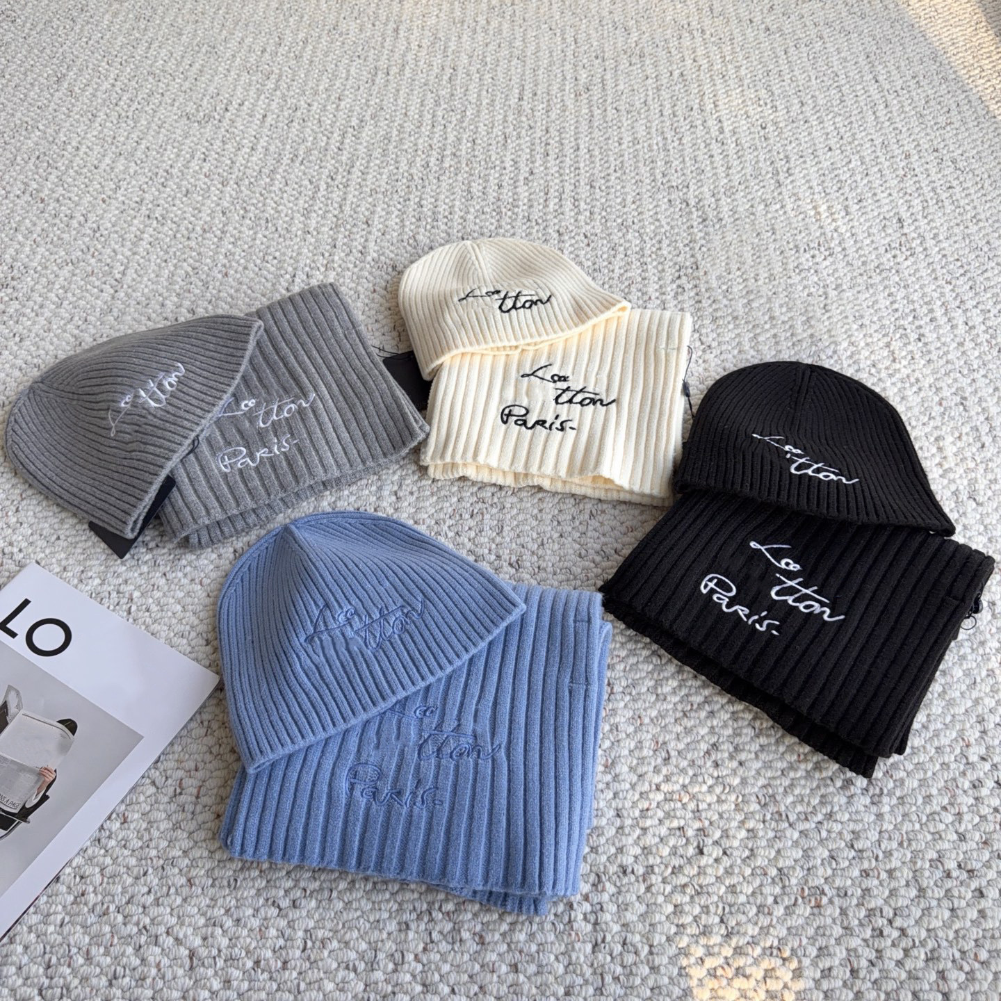 2026Designer Hats Scarves Sets Knitted Beanie Winter Scarf Fashion Men Women Outdoor Travel Ski Skull Cap Soft Knit Cappelli Keep Warm