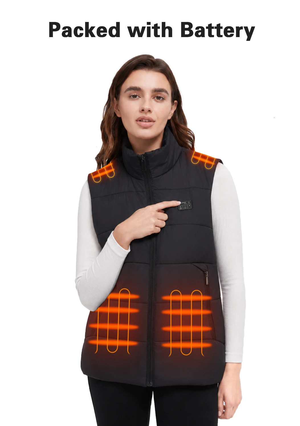 Heated Vest for Men Women 10000mAh Rechargeable Battery Operated Heating Vest 20H Wear 260910CJ