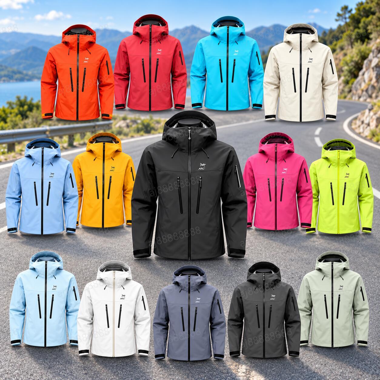 Arcteryxilly Windproof jacket Sports Jerseys Men Women Goretex LT SV Hard Shell Waterproof Hooded Windbreaker High Quality Designer Loose Outdoor Co