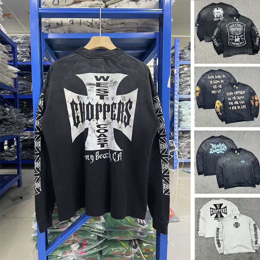 West Coast Choppers Designer T Shirts Graphic Tee Vintage Cotton Vest Short Long Sleeve Regular Fit Hip Hop Rock Summer Autumn Daily T-Shirt for Men
