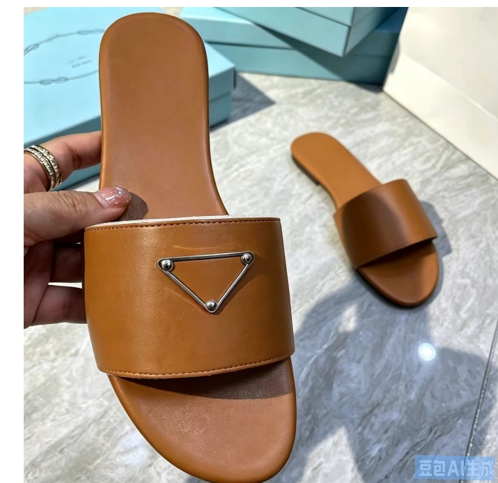 Slippers Designer Womens Sandal Summer Beach Stripes Casual Flat Slippers Sliders women ladies flip flops Embroidery Double PA