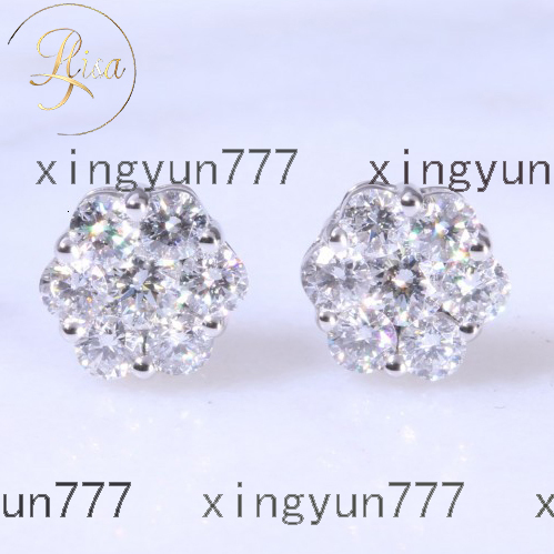 IGI Certified Lab Grown Diamond Flower Earring Stud Man Women Custom Vvs Lab Made Created Diamond Earrings Jewelry