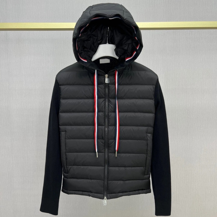 Designer Knitted Down Jacket Mens Jacket Womens Jackets Long Sleeved Sweatcoat Luxury Outwear Slim Fit Letter Jacket Casual Jacket with Pockets Zipp