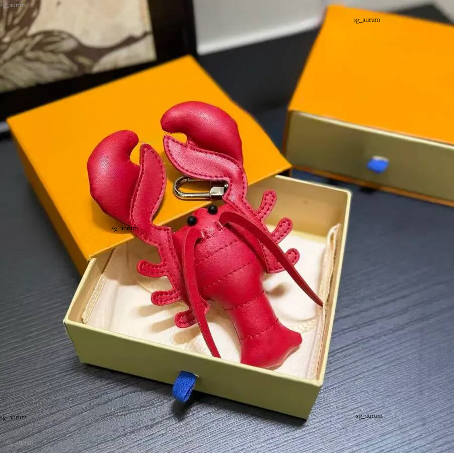 Nouveau sac de homard porte-clés pour femmes unisexe hommes concepteur en cuir porte-clés mode sac à main charme dessin animé luxe porte-clés por