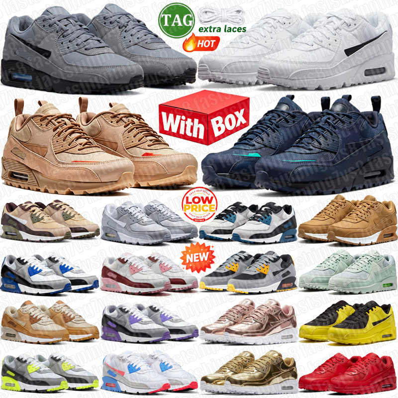 free shipping with box 90s designer shoes 90s womens mens shoes comfortable outdoor running shoes daily sport sneakers trainers black white grey