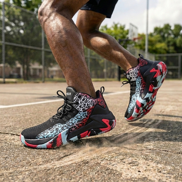 Feizhi basketball shoes, youth and children's shoes, 2026 new men's breathable running shoes, comfortable and fashionable sneakers, sports