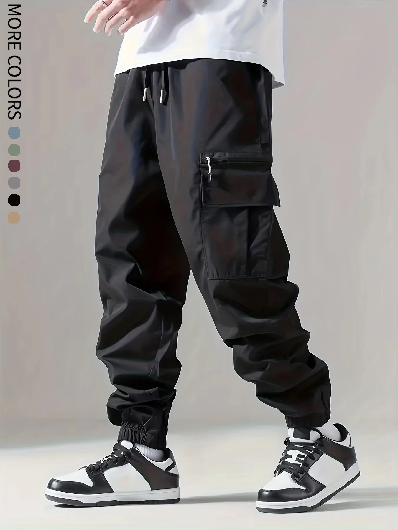 Men's Cargo Pants Thin Trousers Comfortable and Breathable Outdoor Casual Wearable Running Cycling Multi-pocket 004 260911