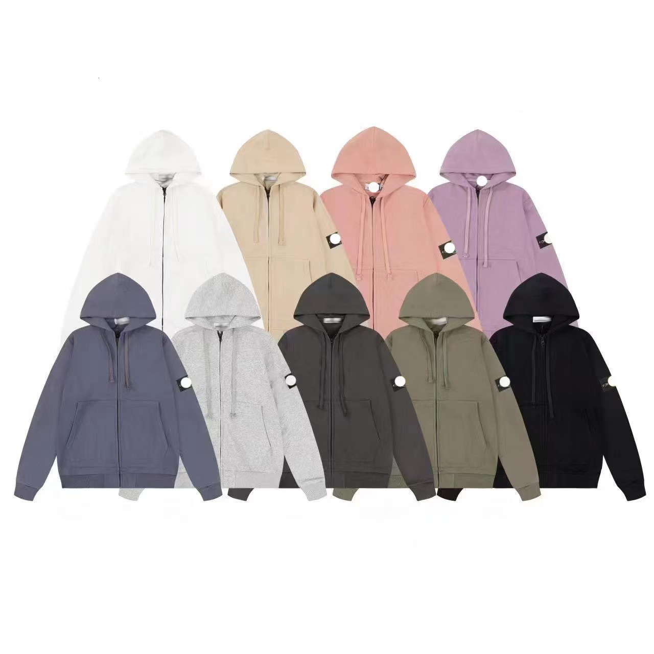 stone jacket coat Men's Classic o Neck Cardigan cp Sweater Spring Autumn Sweater Women's Undercoat Sweater Coat Premium Solid Multicolor s