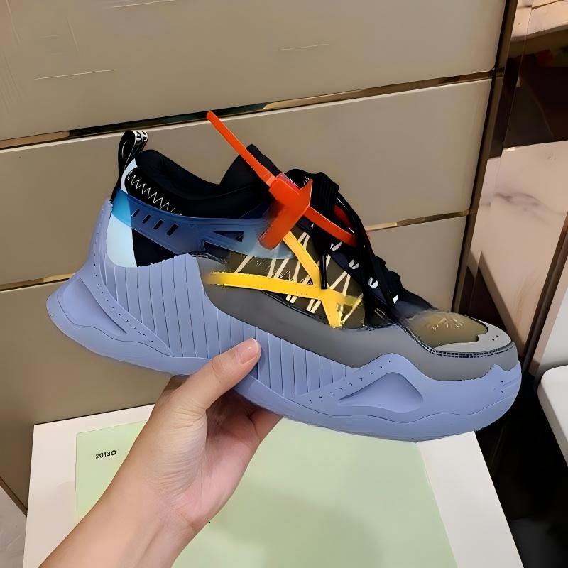 Designer Hommes Femmes Chunky Platform Sneakers Mesh Splicing Color Block Cross Strap Semelle Épaisse Randonnée En Plein Air Chaussures De Marche