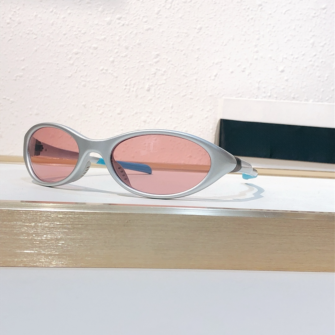 2026 GM VELD Wrap Around Sport Sunglasses Designer One-Piece Silver glasses Frame Blue Temple Pink Lens UV400 RX Ready Polarized Anti Glare Unisex