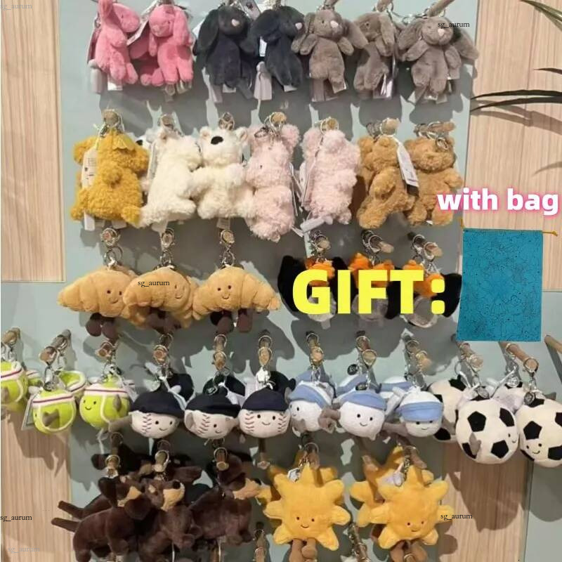 Porte-clés de designer Cotton Candy Mignon Doux Deux Tons Porte-clés Sac Accessoires En Peluche Poupée Voiture Pendentif Halloween et Cadeaux De