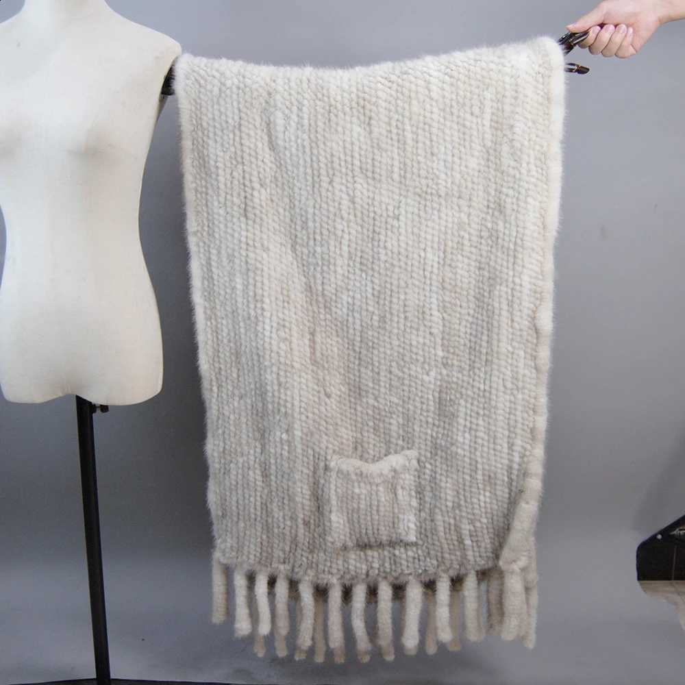 Knitted Women Winter Hot Sale Real Mink Fur Scarf ShAWl Natural Warm Mink Fur Pashmina LaDY Long Style Genuine Fur Scarves N260912