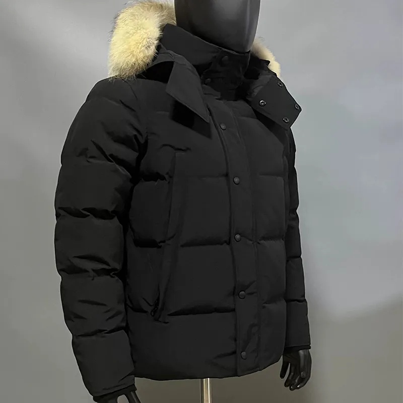 Men Designer purffer jacket Down Jacket men's Women's Wolf Fur Collar Parka Winter Fashion Outdoor Padded Warm Windproof Jacket parkas