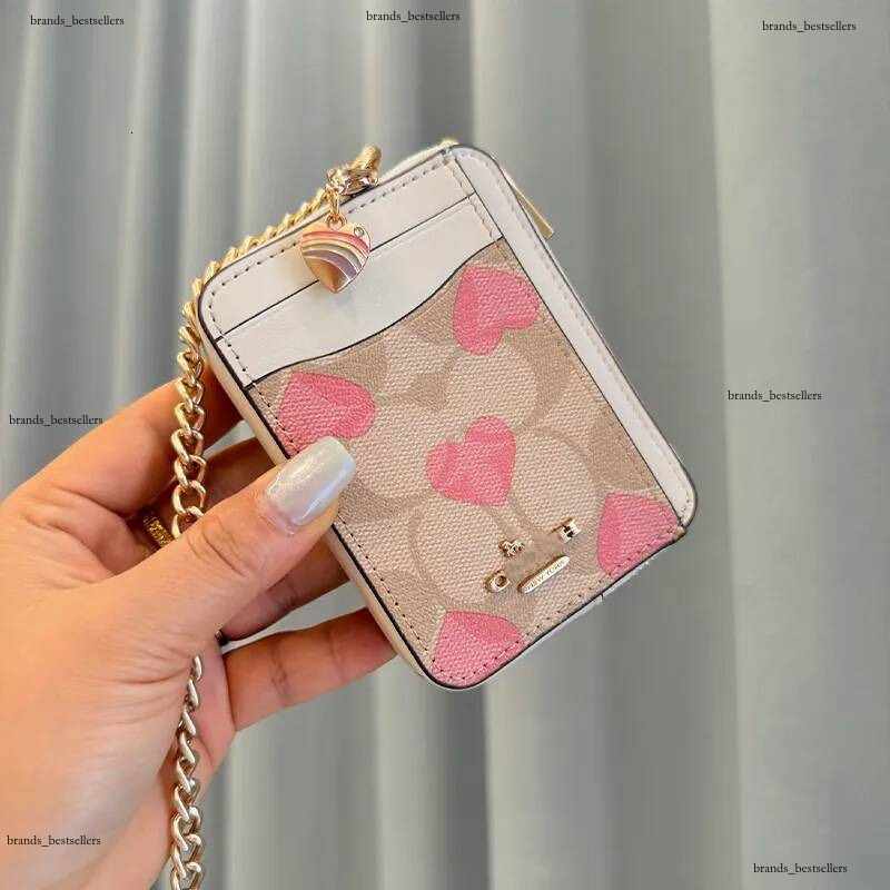 CO Designer New Classic Card Zero Wallet Durable Fashion Luxury Keychain Bag Pendant Women's Favorite