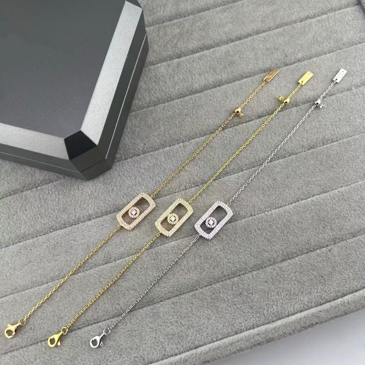 Designer Messikaas V Gold High Edition Mei Family Large Diamond-Studded Single-Bead Charm Bracelet For Women Light Luxury And High-End Jewelry Live