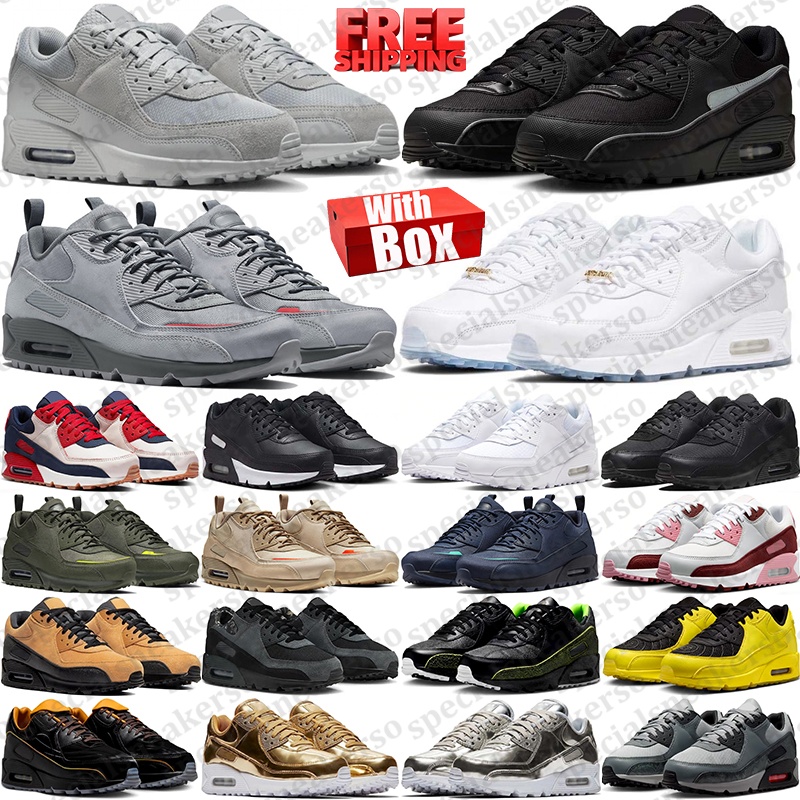 Free Shipping With Box Designer airmaxs90s airmaxxs90s maxx 90s sneakers Sports Running Shoes mens trainers for womens basket trainer sneaker chauss
