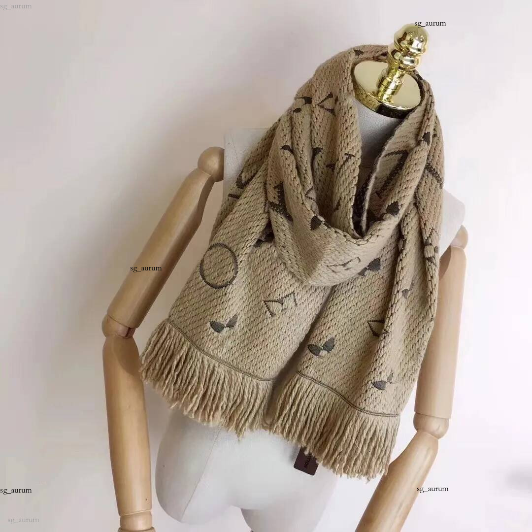 Écharpe de créateurs pour femmes laine hiver cachemire lettre Floral luxe anneau Echarpe de Luxe