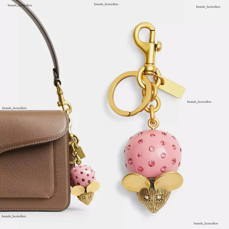 Poire pomme sac bretzel femmes lettre Designer Co ch porte-clés breloque pour sac décoration porte-clés cerise résine lanières dhgate
