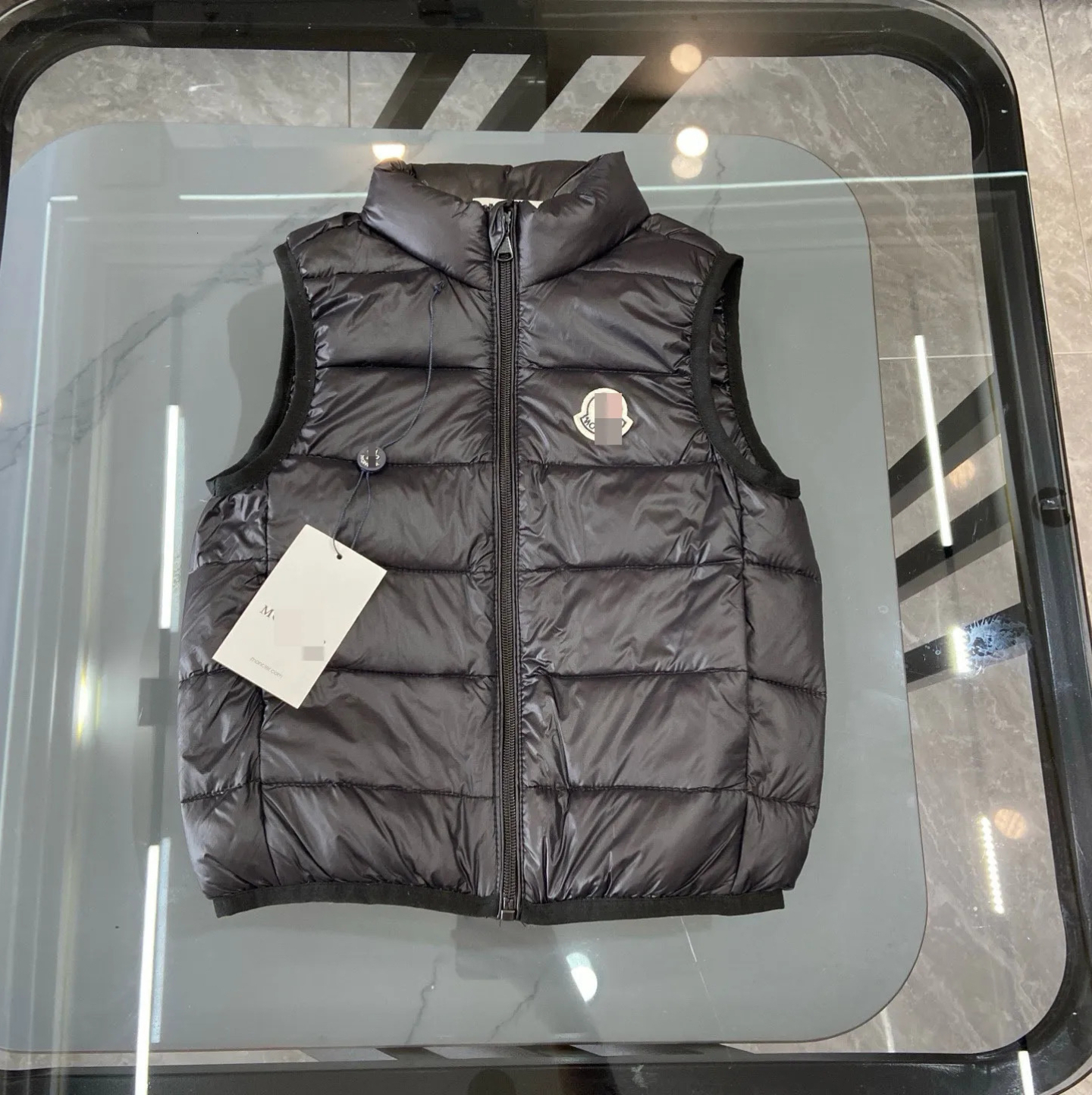Designer Boys Girls Down Coat Vest Winter Stand Collar Sleeveless Puffer Jacket Toddler Kids Thickened Short Glossy Padded Gilet 90% Down Filling Cl