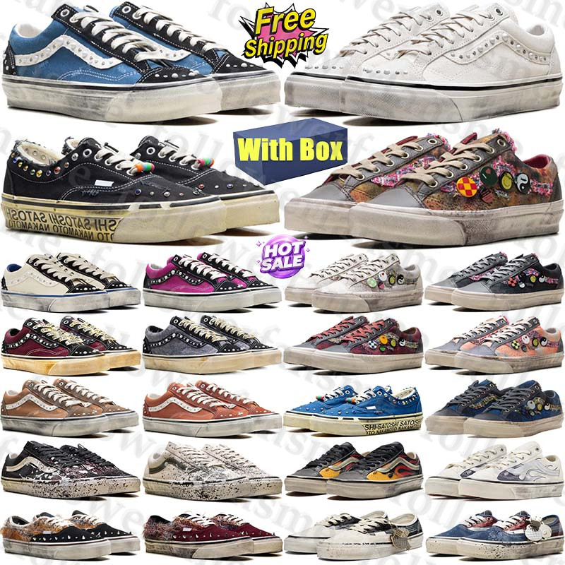 Free Shipping With Box Designer pearlized shoe pearl shoes knu old skools Souvenir sneakers Sport chaussures trainers for mens womens d h gate luxur