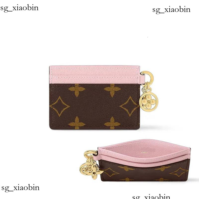 Porte-clés de concepteur Titulaires de cartes de crédit Mini portefeuilles de haute qualité pour hommes femmes en cuir fleur classiques couleur p