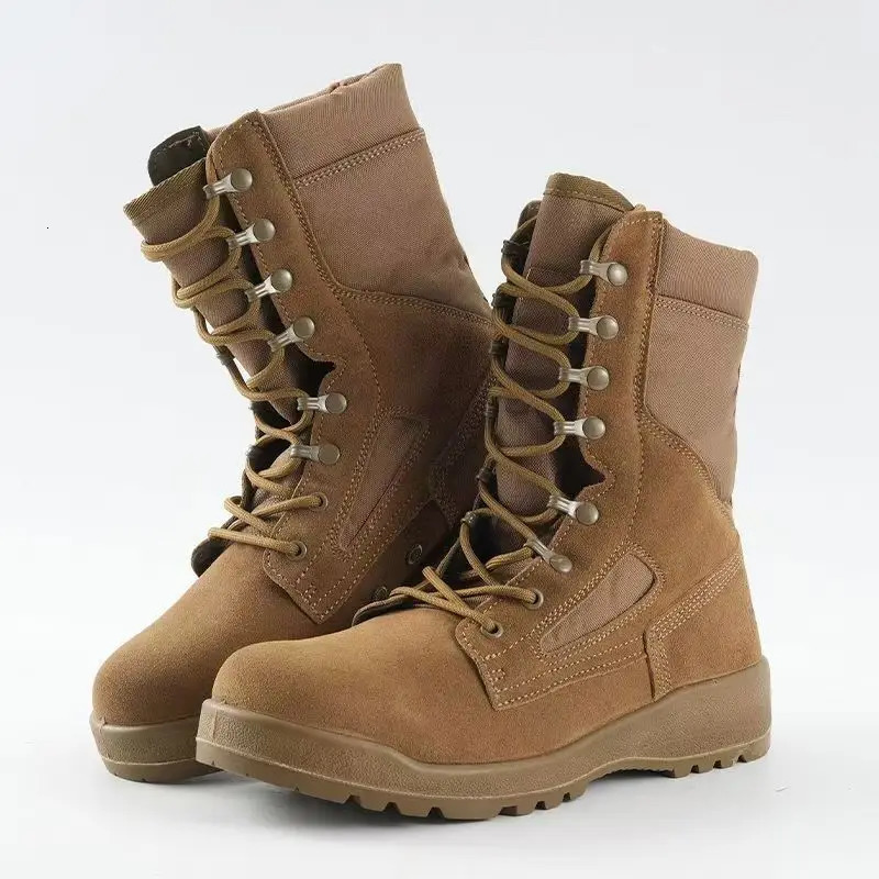 Men High Top Tactical Boots Desert Sand Proof Outdoor Hiking Shoes Lightweight Wear Resistant Training Combat size 39 260908