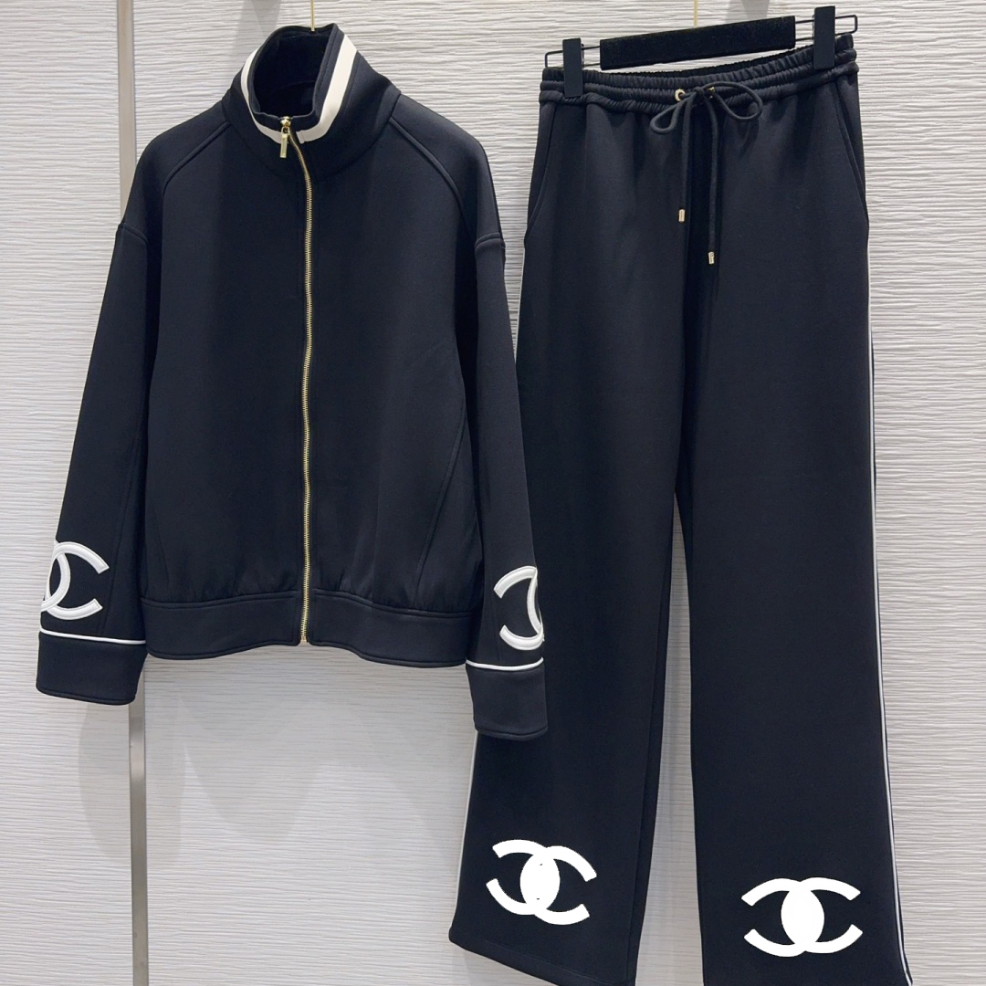 designer clothes women Women Tracksuit 2 Piece Set, High Quality Zipper Jacket Wide Leg Pants, Luxury Print Casual Outfit, Autumn Daily Travel Sport