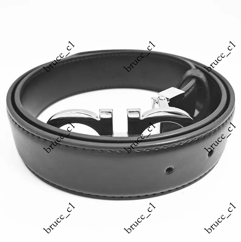 Belts desginer men women Fashion leather business casual luxury mens womens color gold and silver glossy buckle 3 4cm belt