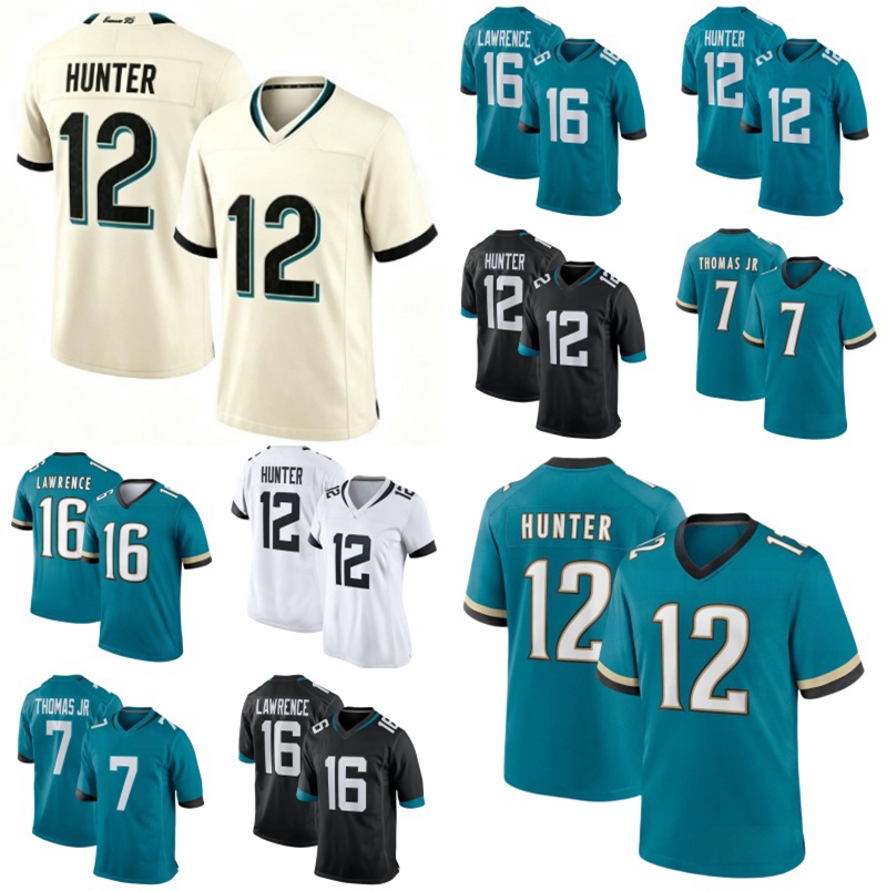 High Quality New 12 Travis Hunter 16 Football Jersey Brian Thomas Jr Trevor Lawrence Josh Ewers Washington Hines Boselli Oluokun Jerseys