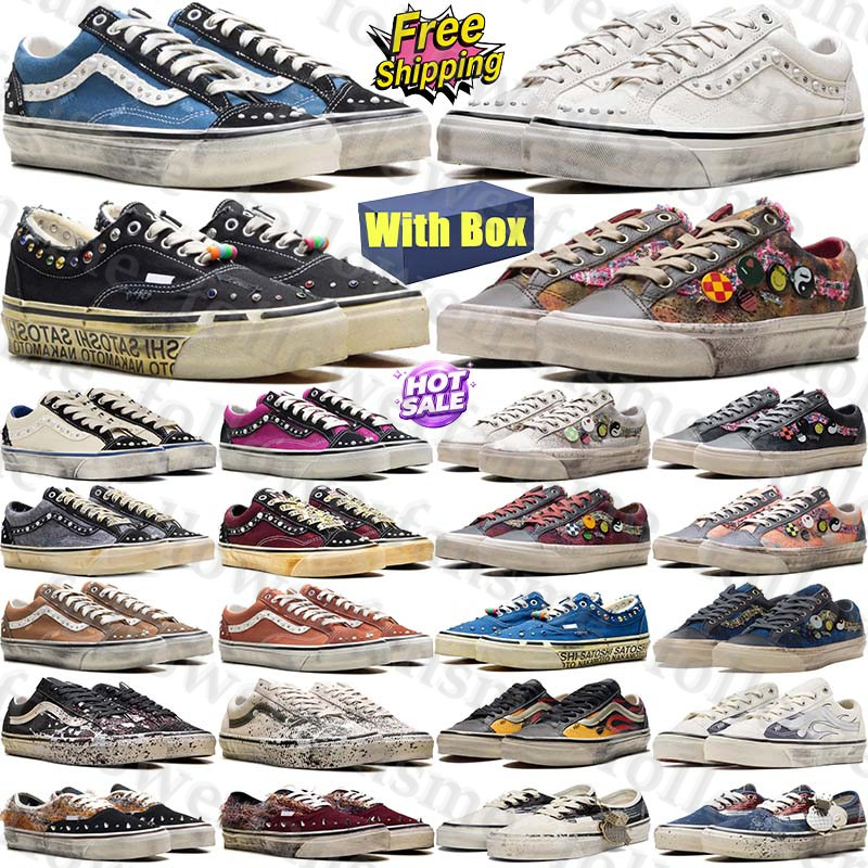 Free Shipping With Box Designer pearlized shoe pearl shoes knu old skools Souvenir sneakers Sport chaussures trainers for mens womens d h gate luxur