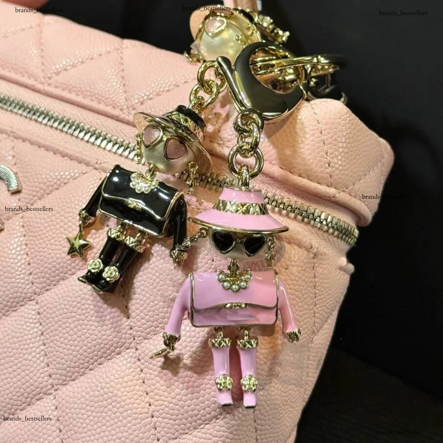 Newest Doll Robot luxury bag charm multi purpose Woven rope screw pendant designer keychain for men women gifts