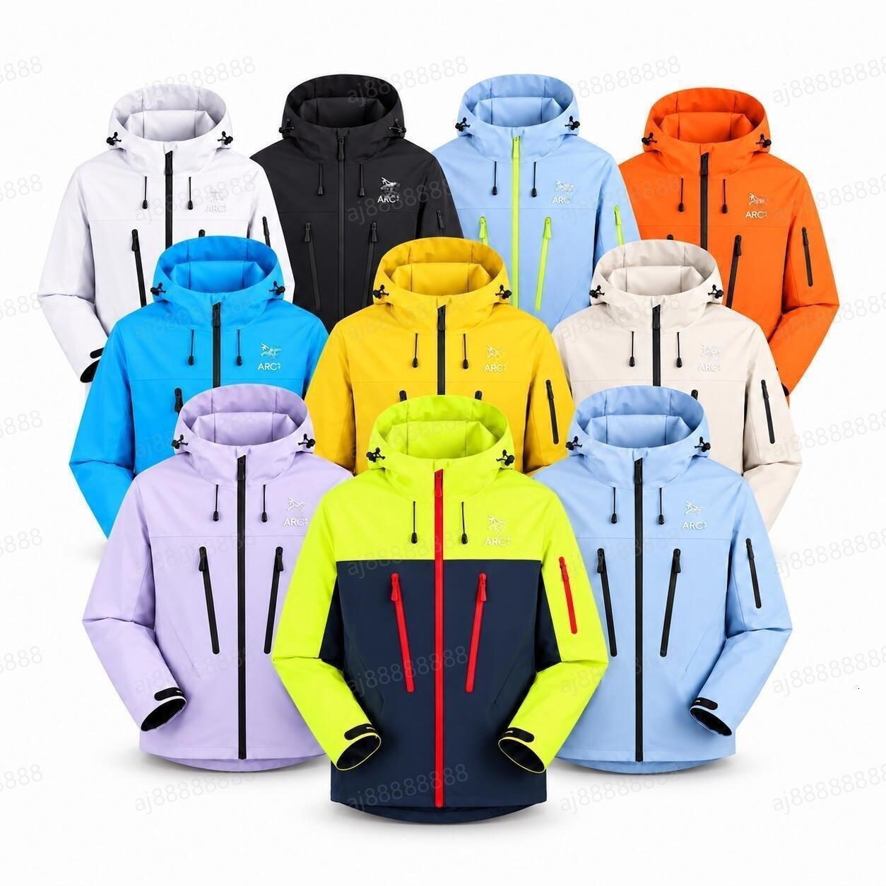 Arcteryxilly Men Women Long Sleeve Cycling Jersey Windproof Waterproof Breathable Full Zip Bike Riding Jacket Outdoor Sports