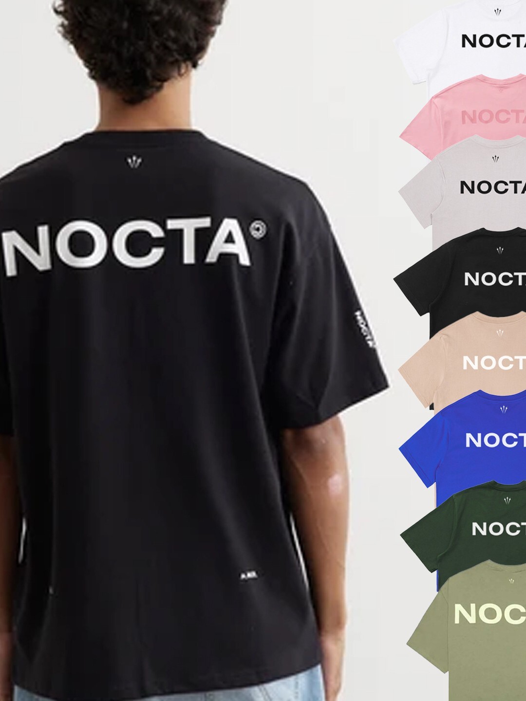 NOCTA export cross-border best-selling classic letter-printed unisex round-neck pure cotton T-shirt, short-sleeved athletic top